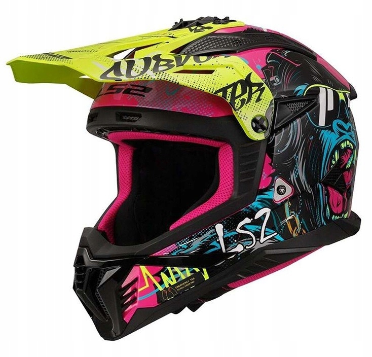 Prilba LS2 MX708 Fast II Gorilla Purple, enduro, cross štvorkolka Atv, pit bike, veľkosť S