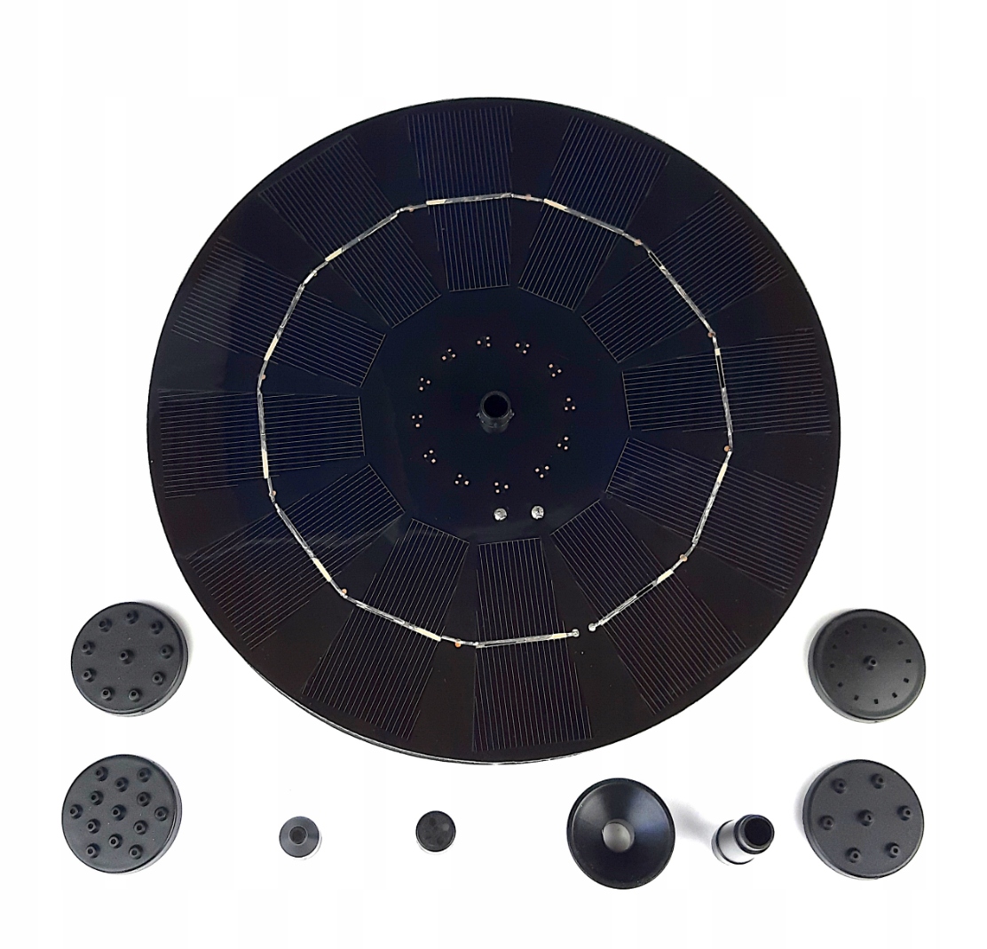 Fontanna pływająca SOLARNA 400l/h AKUMULATOR EKOLOGICZNA Elektryczna Oczko Wydajność pompy l/h Do 500 l/h