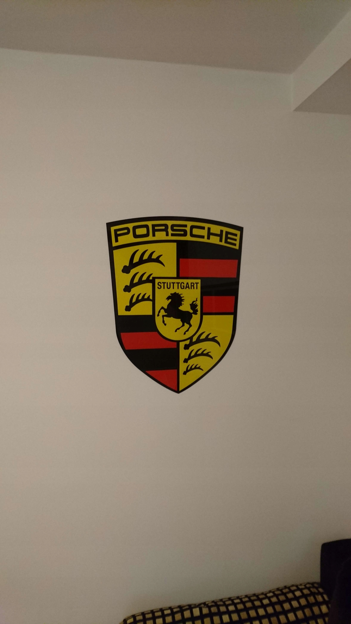 Logo PORSCHE 3D na ścianę prezent dla męża chłopaka do domu garażu Tematyka motoryzacja