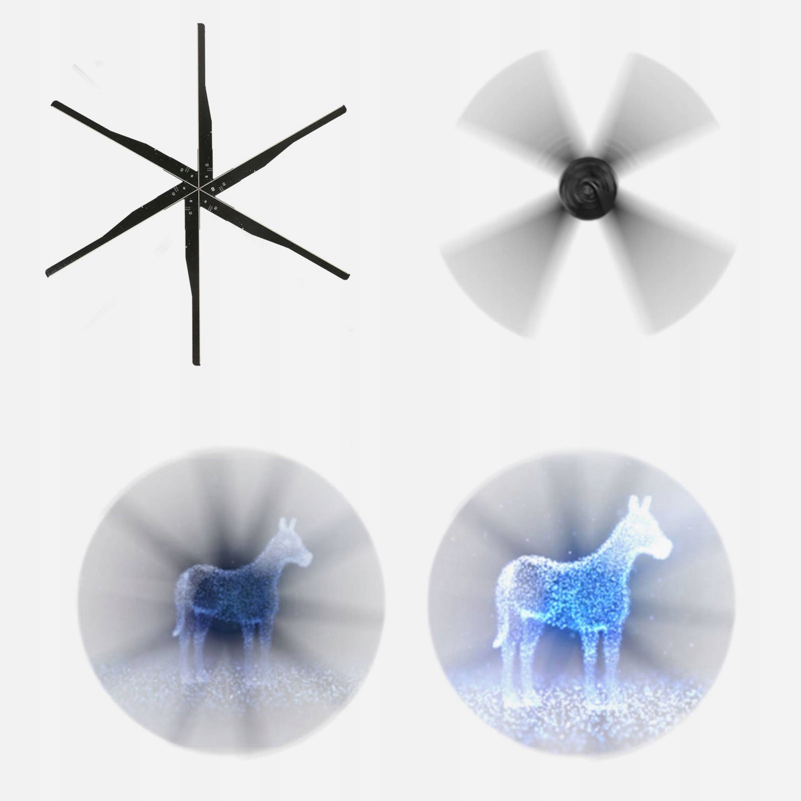 3D HOLOGRAM PROJECTOR 1532LED 96CM WIFI Technologia wyświetlania LED