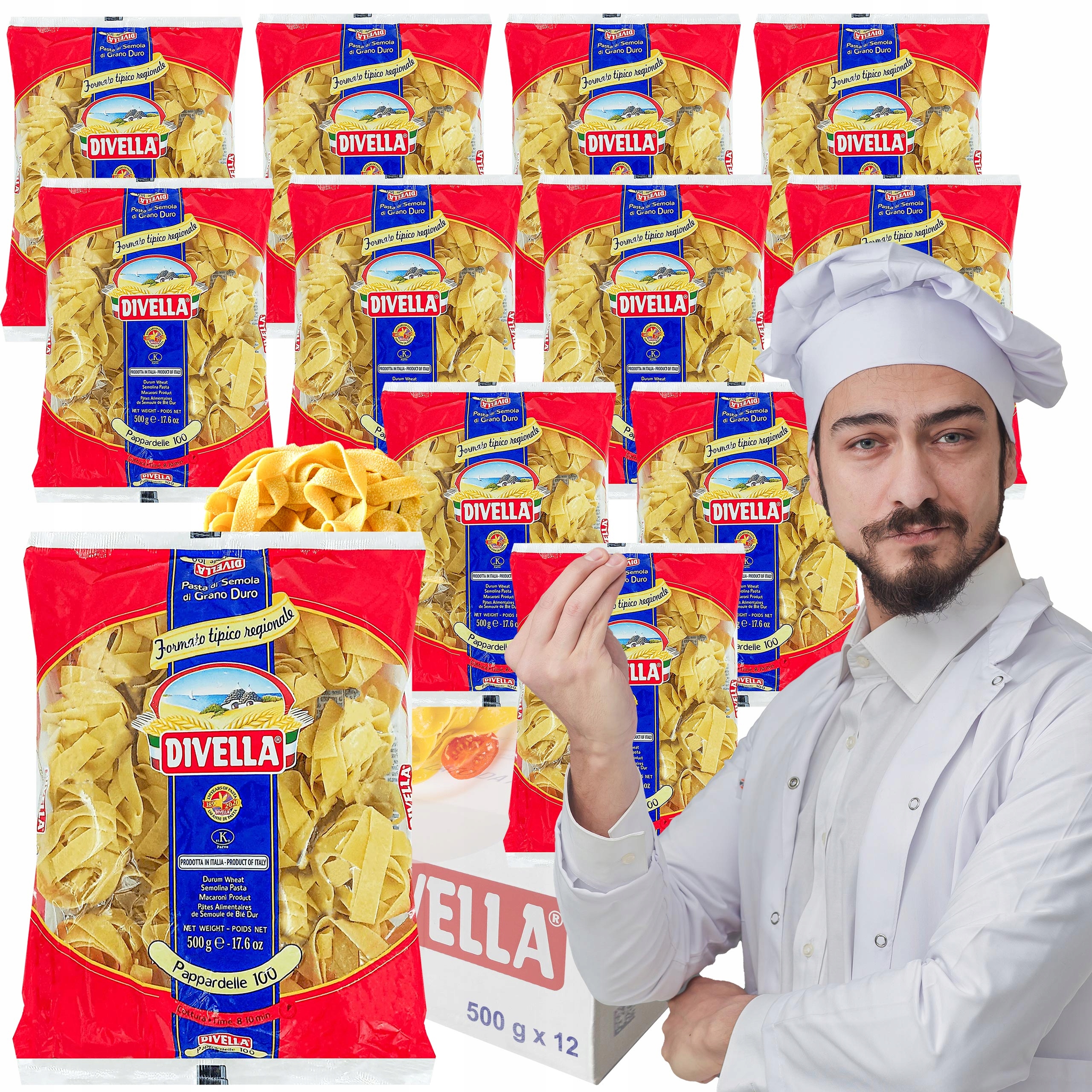 Těstoviny Pappardelle Divella 500g x 12 Kartonů