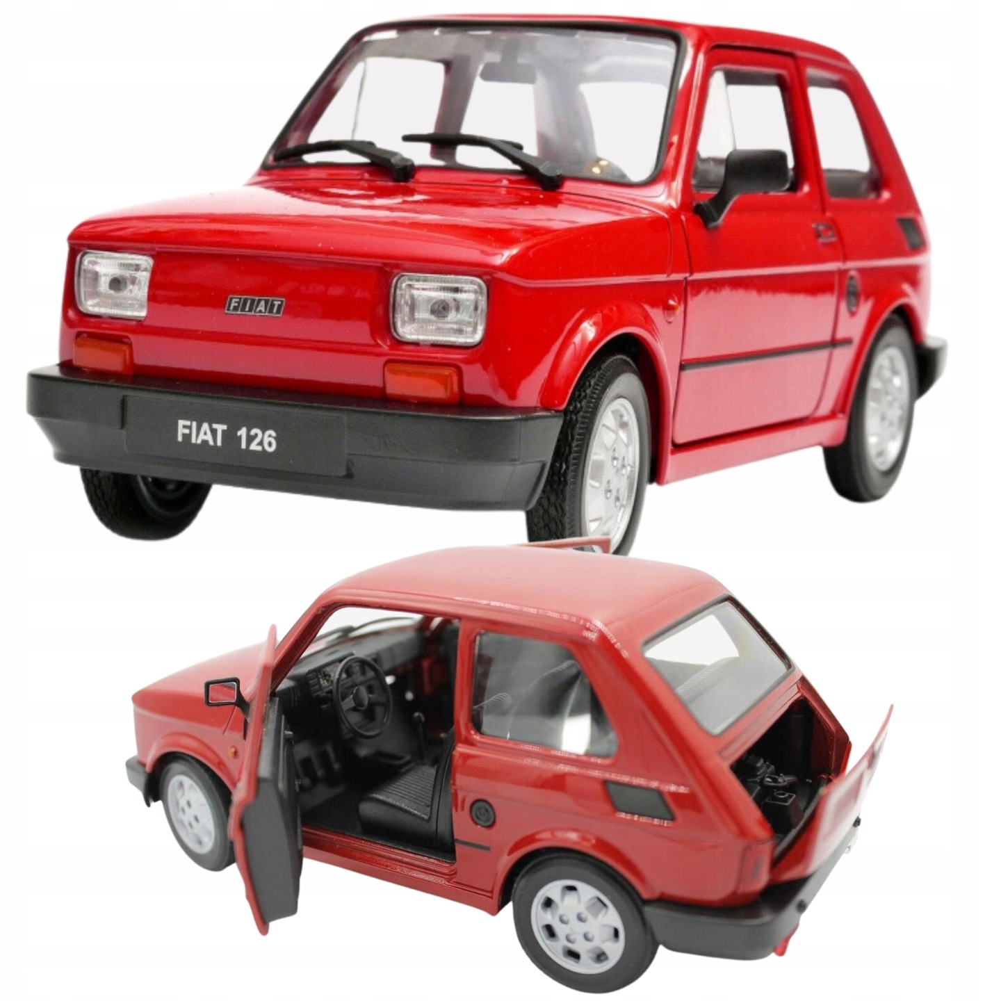 Fiat 126p Batole autíčko Metal otevírací Dveře 1:21 Na Den dětí