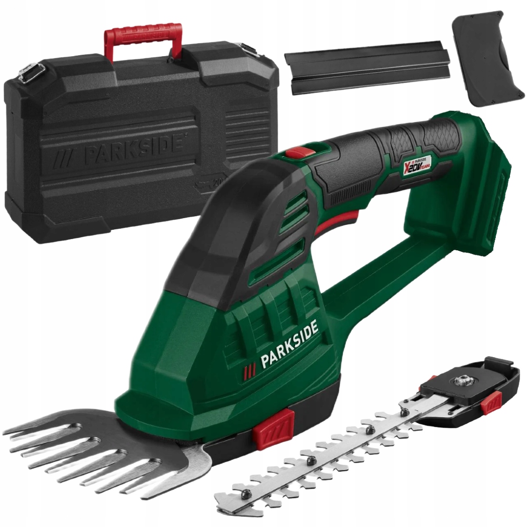 Parkside Akumulatorowe nożyce do trawy i krzewów 2w1 nożyce Pags 20 Walizka