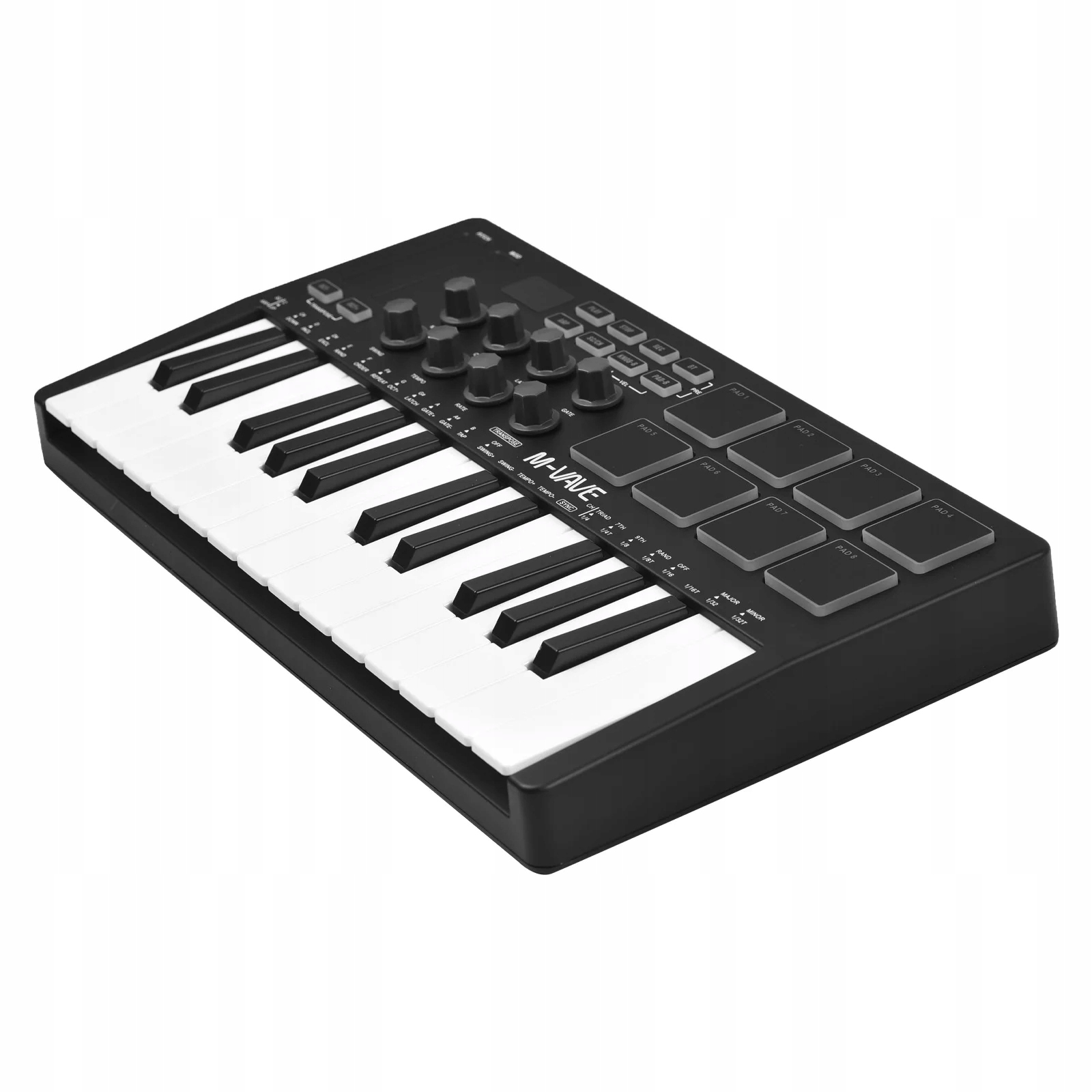 M-VAVE 25-klávesová MIDI klávesnica SMK-25 MIDI radič čierna