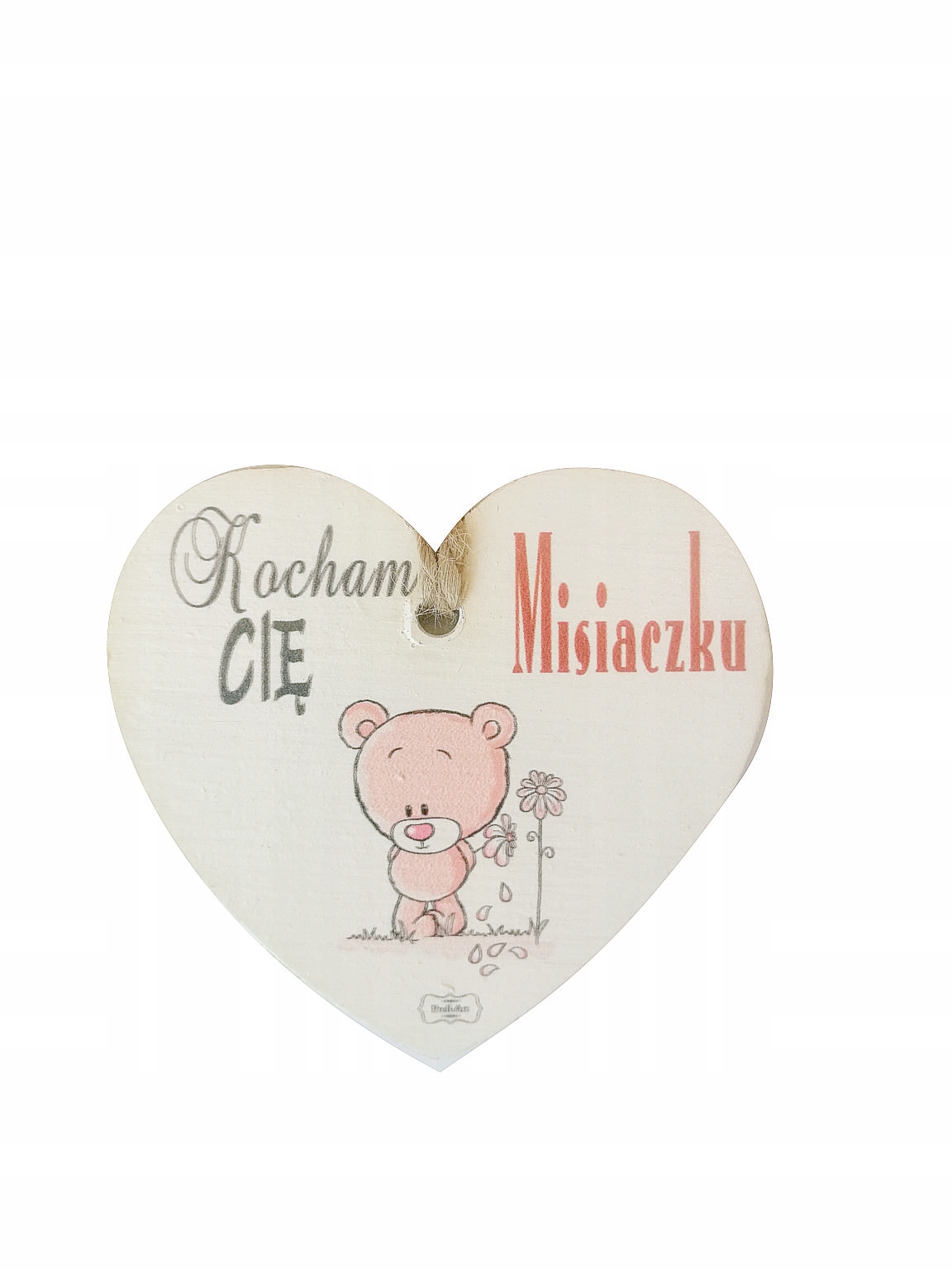 

Tabliczka Serce Kocham Cię Misiaczku