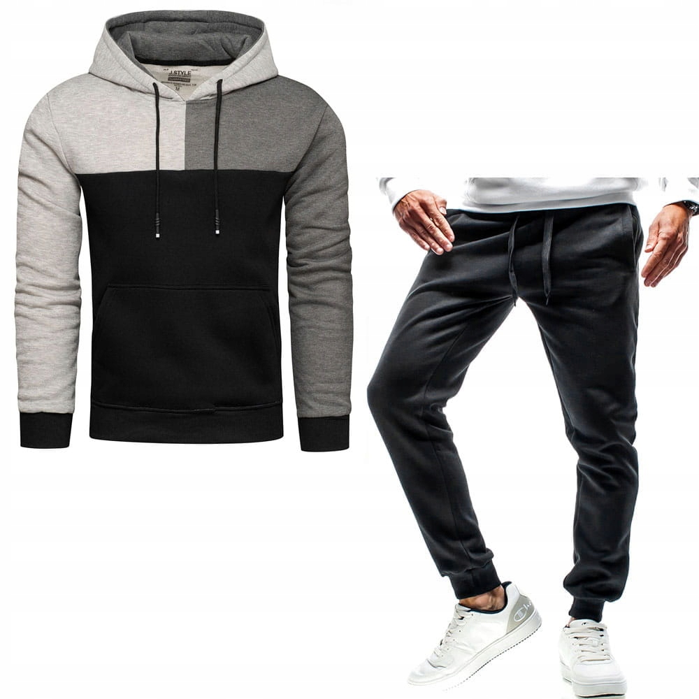 Teplákovka pánský komplet mikina a kalhot s manžetami XL