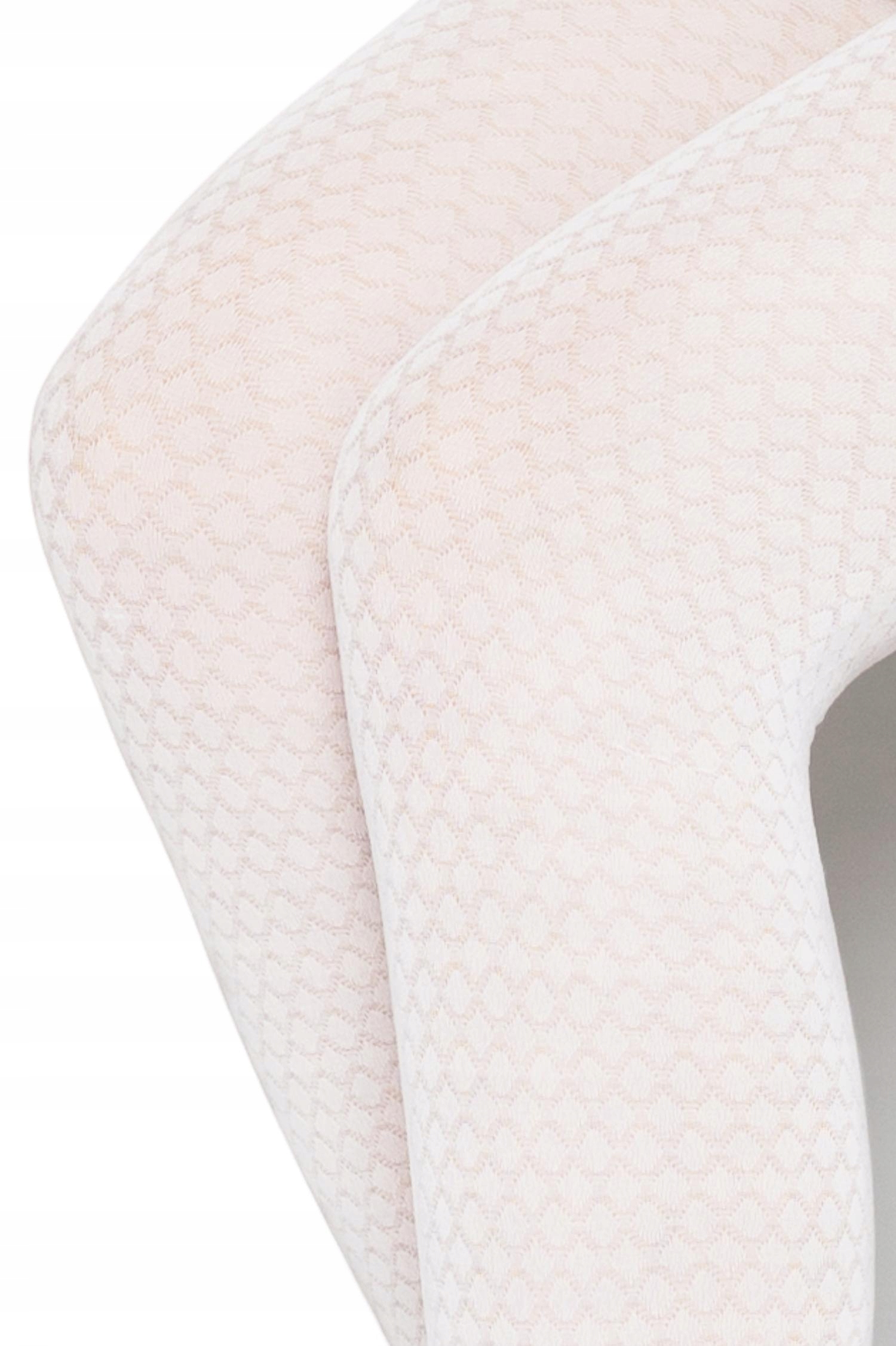 1x rajstopy dziewczęce MORAJ białe wzór 40DEN 140-146 Rozmiar (new) 146 (141 - 146 cm)