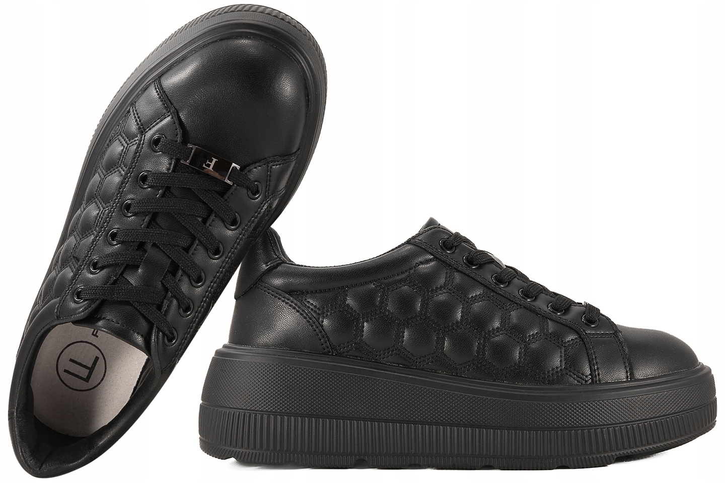 Filippo DP7285 Dámské Polobotky Sneakers Na Platformě Kožené 39 Černé