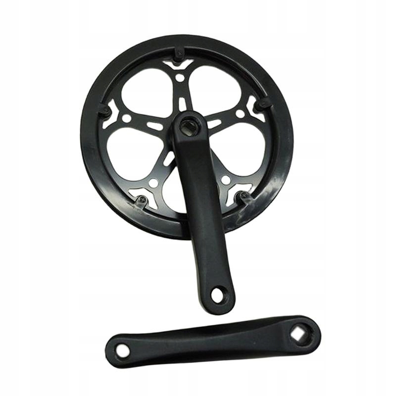 Bike Crankset 52T Chain Wheel Double Chainguard High Strength Easy black