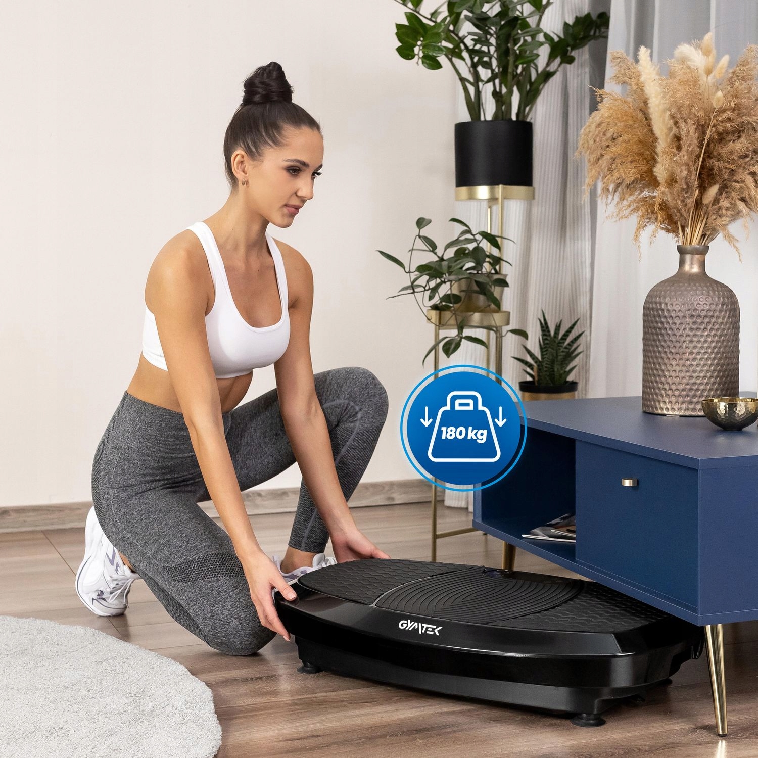 ВІБРАЦІЙНА ПЛАТФОРМА ВІБРАЦІЙНИЙ МАСАЖЕР 3D ФІТНЕС З ЛАНКАМИ XP750 GYMTEK Кількість програм 5