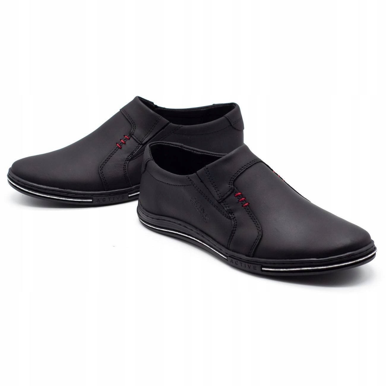 BUTY OLIVIER SKÓRA SLIP ON 334 CZARNY 39 Marka Polbut