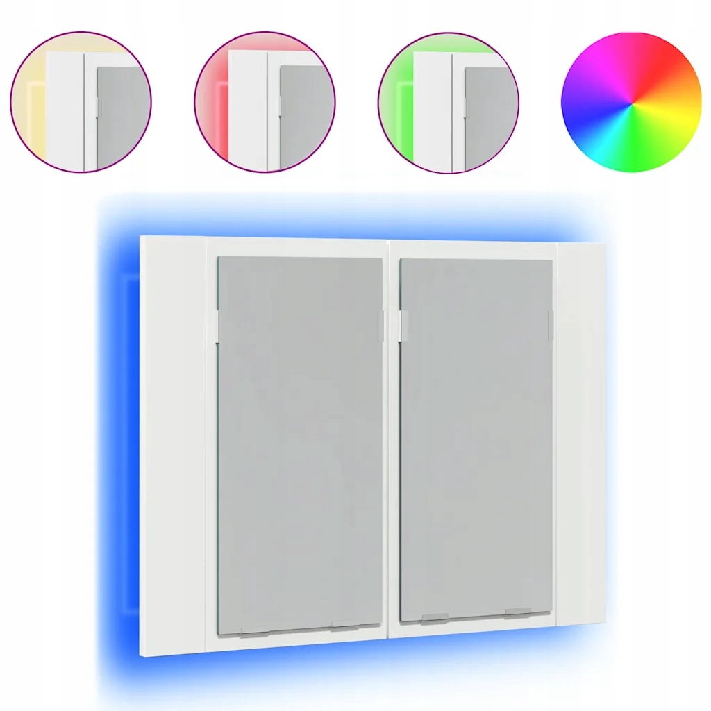 Koupelnová skříňka se zrcadlem, bílá, 60x12x45 cm