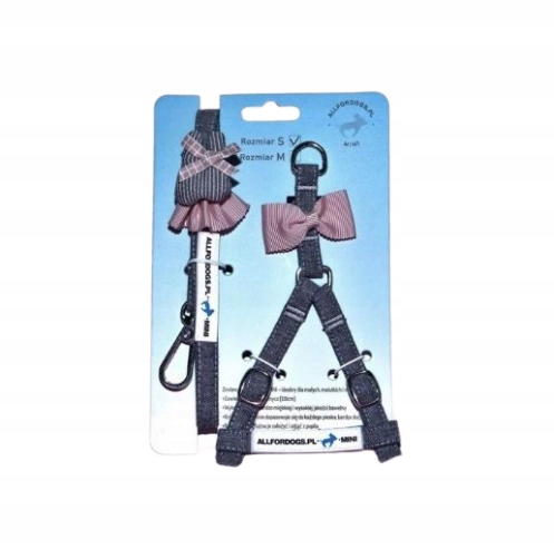 Levně All For Dogs Mini 2 S (šedá s růžovou mašlí a zajíčkem)