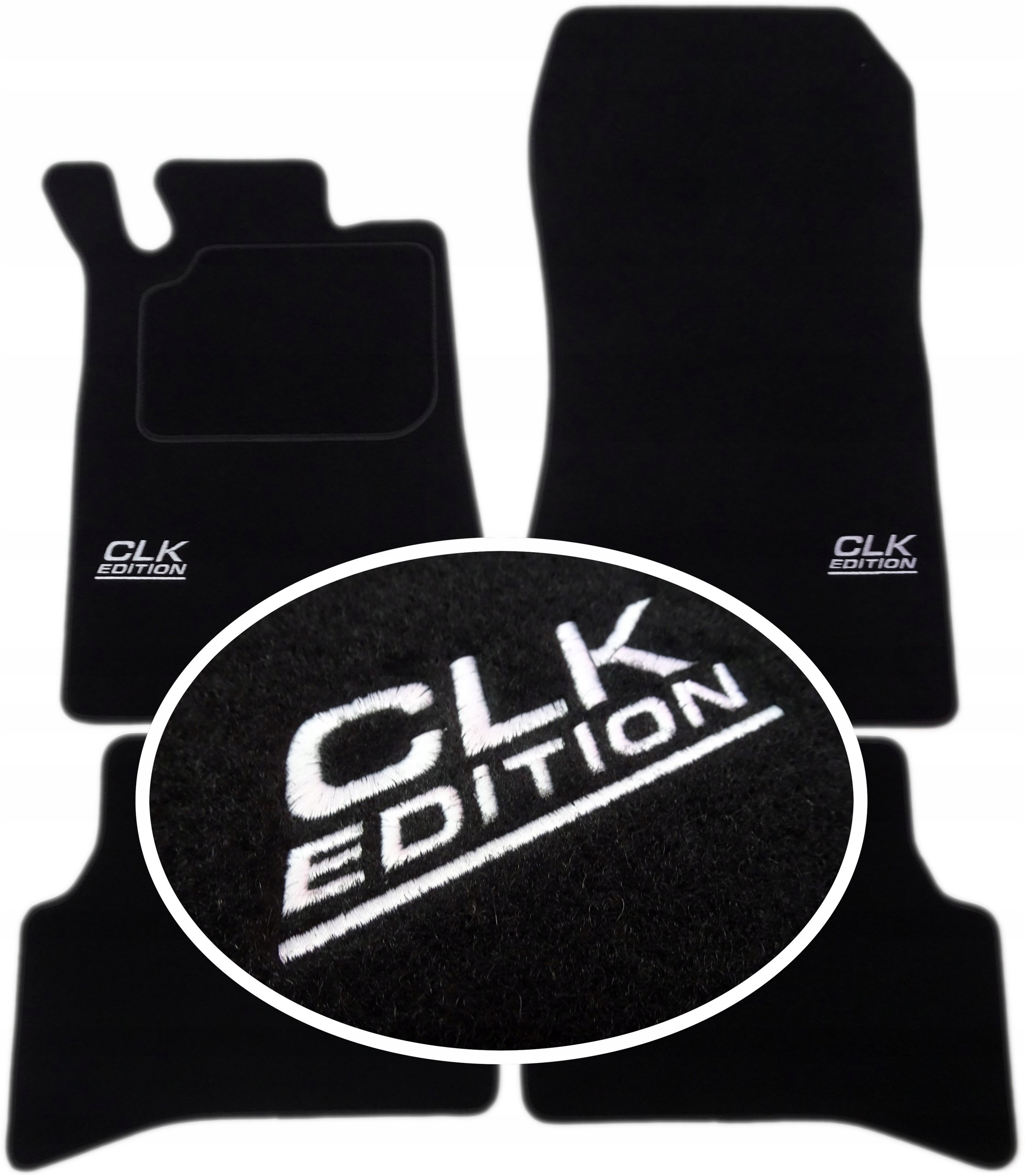 Mercedes CLK W208 класичні килимки + вишивка CH2