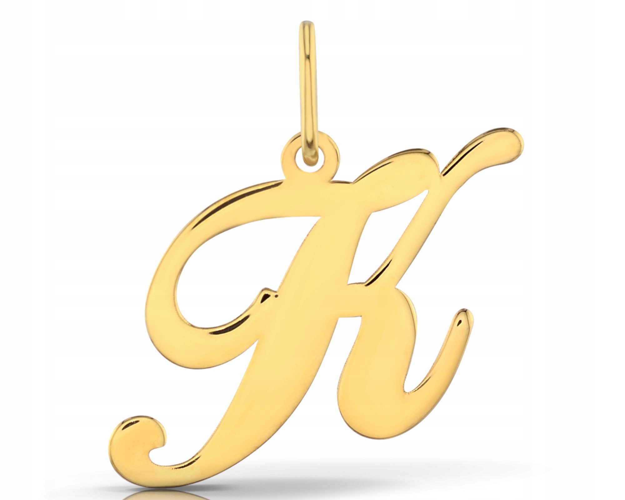 Zlatý přívěsek na Řetízek Zlatý Přívěsek Písmeno K ozdobné 585 Liter