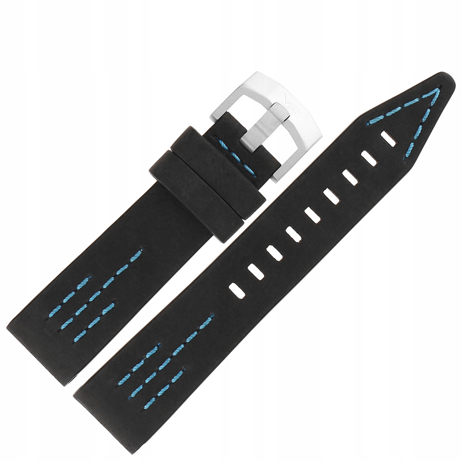 Pásek SSN-571 Kůže (H614) šedá s modrou titanovou barvou