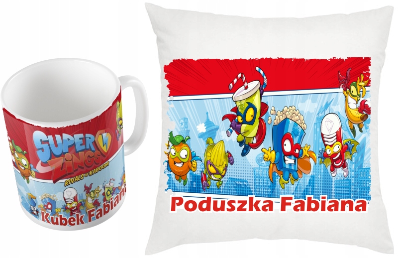 

Zestaw Kubek Poduszka Zings Imię