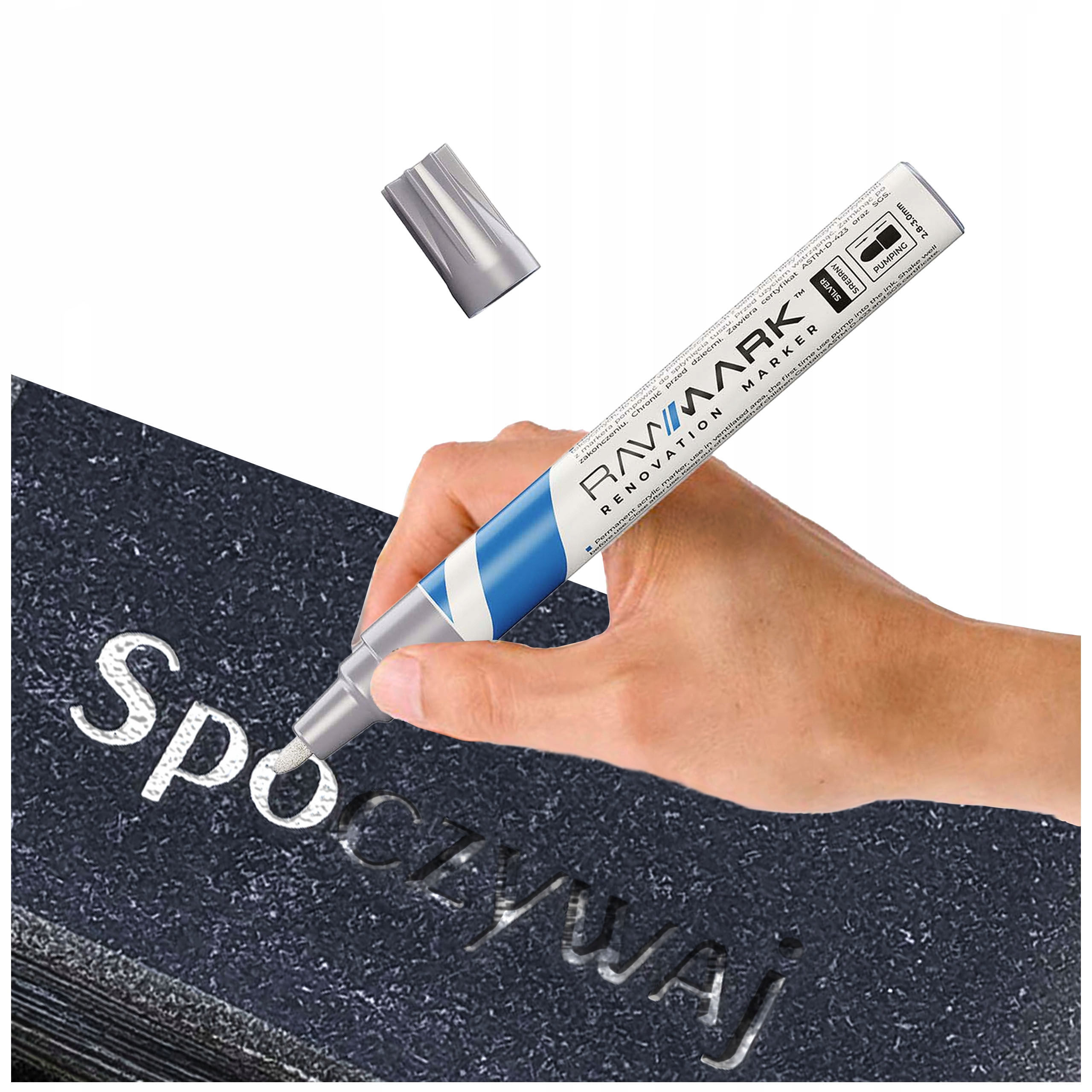 SREBRNY PISAK DO RENOWACJI LITER NA NAGROBKACH