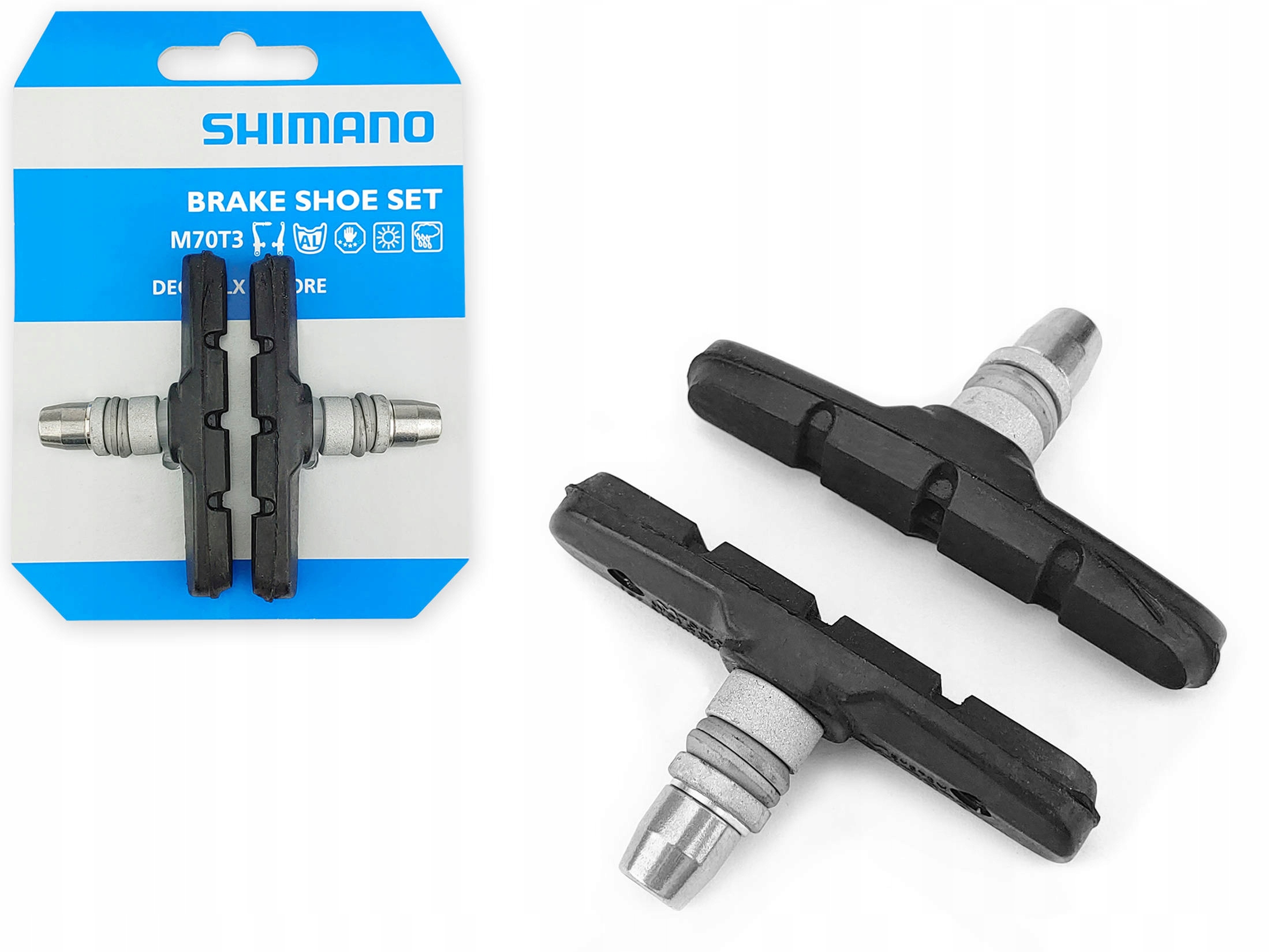 Klocki hamulcowe do hamulców szczękowych V-Brake Shimano Deore M70T3