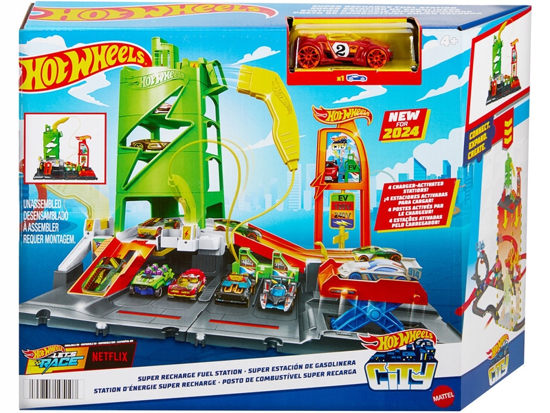 Tor Hot Wheels City Superstacja samochodów HTN79