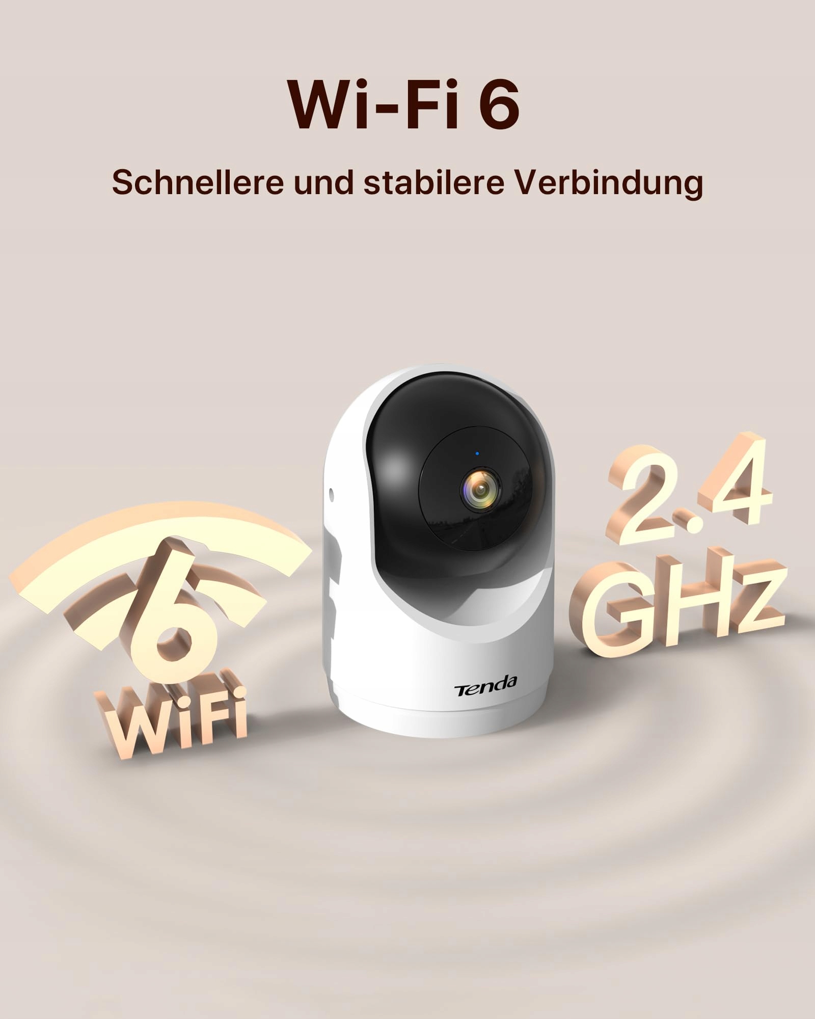 TENDA Kamera Wewnętrzna 2K Wi-Fi 6 3MP Audio Nocny Alarm SD Karta — miniatura 6