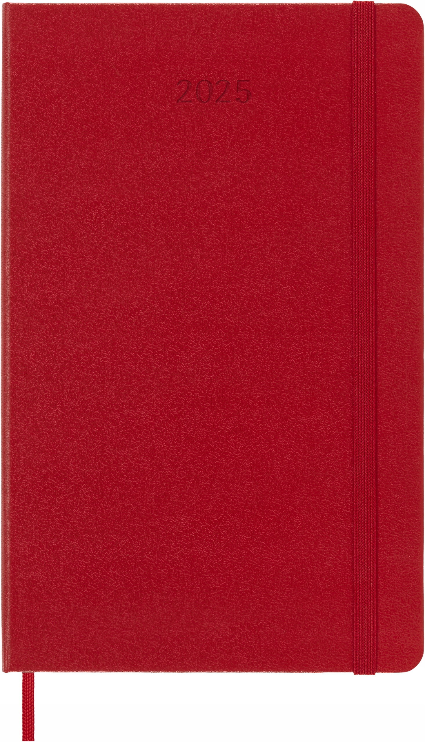 Kalendarz książkowy 2025 A5 Moleskine odcienie czerwieni twarda