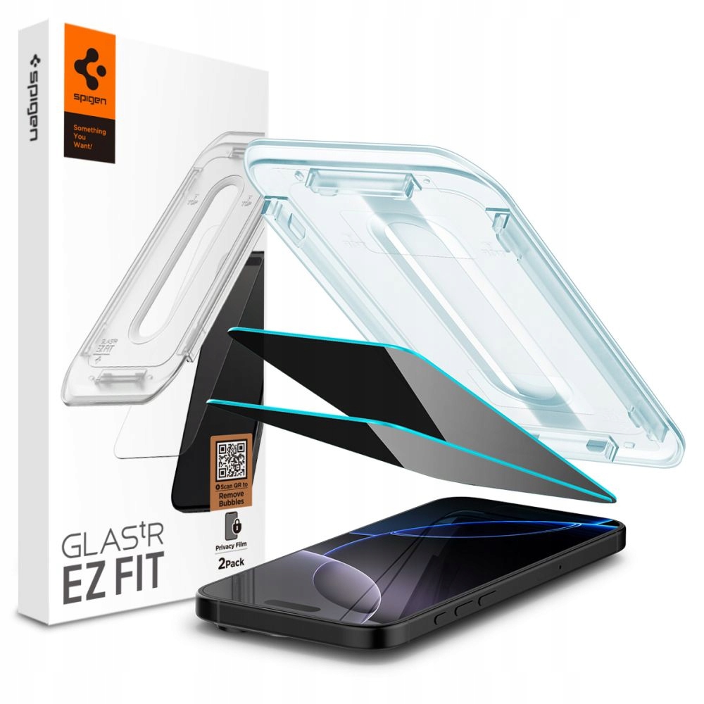 Ochranné sklo Spigen S Privátním Filtrem sklo aplikátor pro iPhone 16 Pro Max 17 Pro Max 2 ks