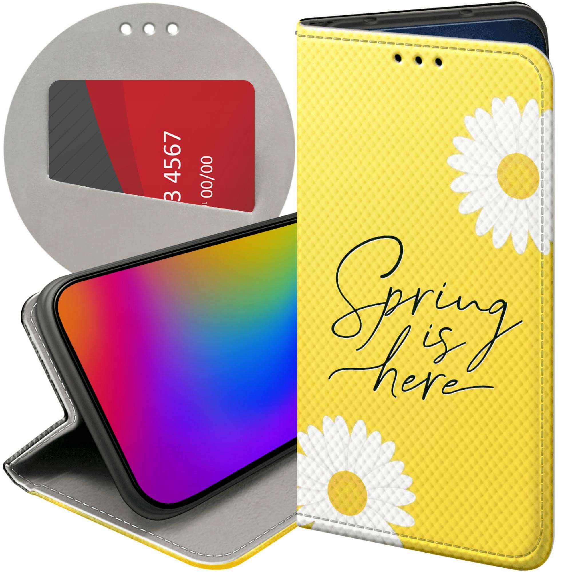 Etui Z Klapką Do Oppo RENO12 5G Wiosna Wiosenne Spring Futerał Case