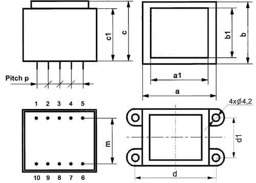 TSZZ20-2X9 Transform zalewany 20VA, 2X9V Marka Indel