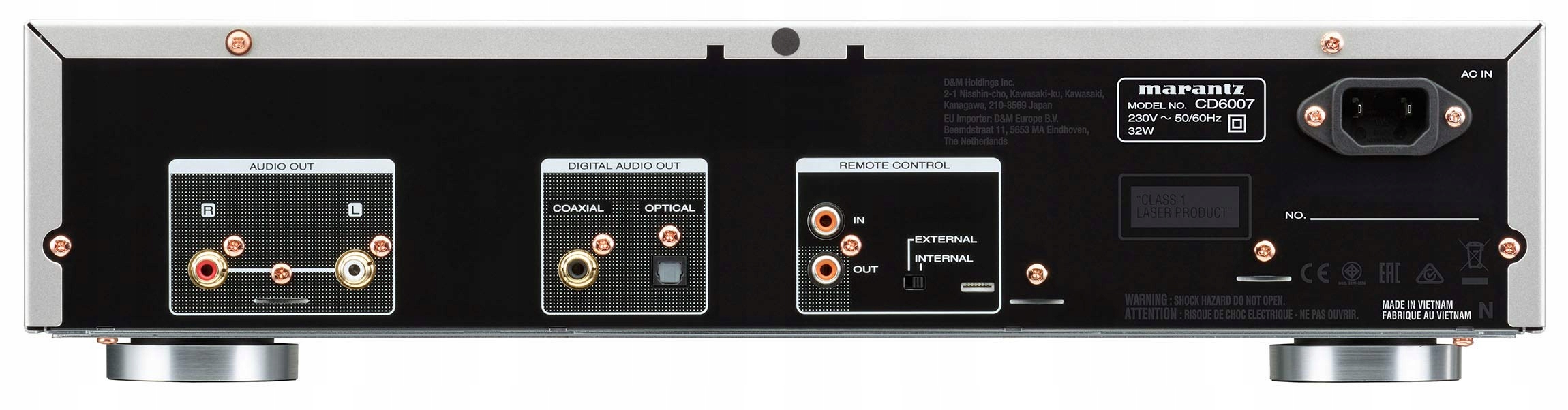 MARANTZ CD6007 Odtwarzacz CD HiFi USB Wzmacniacz Słuchawkowy Srebrno-Złoty — miniatura 8