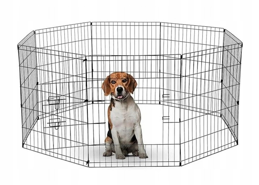 Levně Kotec pro štěně psa a králíka kovová, skládací, modulární, 45 cm