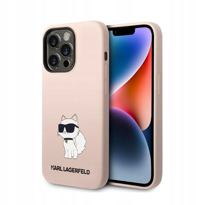Karl Lagerfeld Silicone Nft Choupette Pouzdro pro iPhone 14 Pro (růžové)