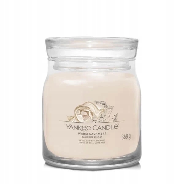 Yankee Candle Warm Cashmere střední sójová svíčka se dvěma knoty 368 g