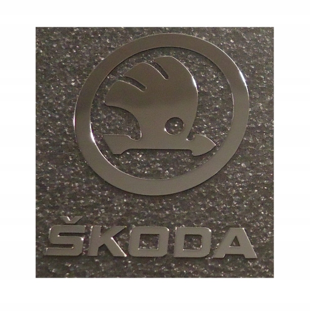 NAKLEJKA SKODA LOGO Metal Edition 61x71 mm 437b