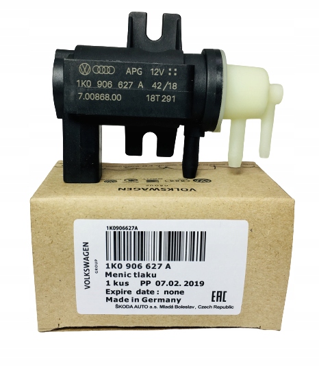 1K0906627A 1K0906627B - Клапан турбины N75 1KO906627B VW SEAT SKODA AUDI