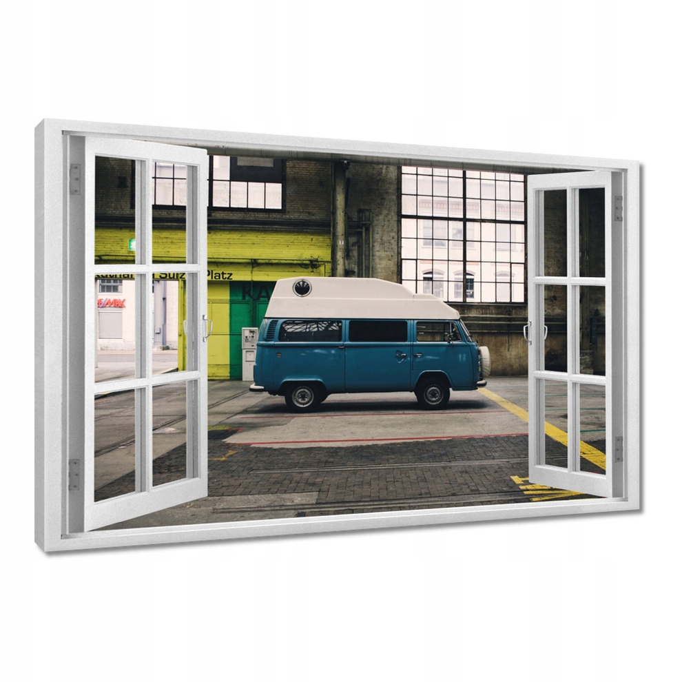 

Obrazy 120x80 Niebieski bus Auto