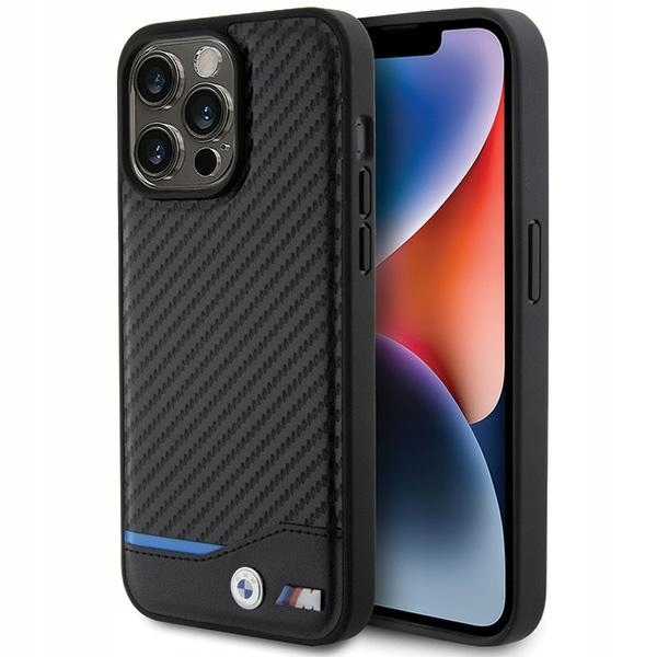 Etui Case Bmw Obudowa Do Iphone 15 Pro Max Magsafe Leather Carbon Black