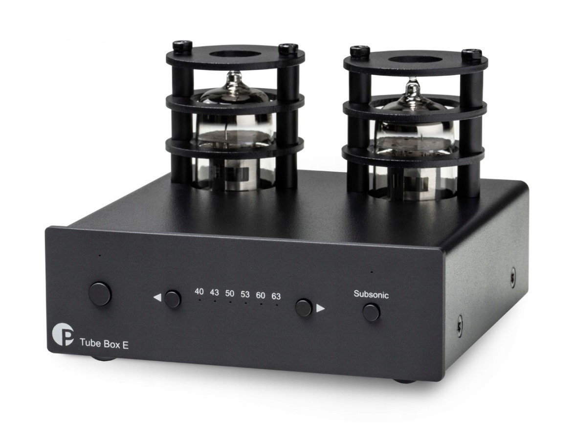 Lampový gramofonový předzesilovač Pro-Ject Tube Box E černý