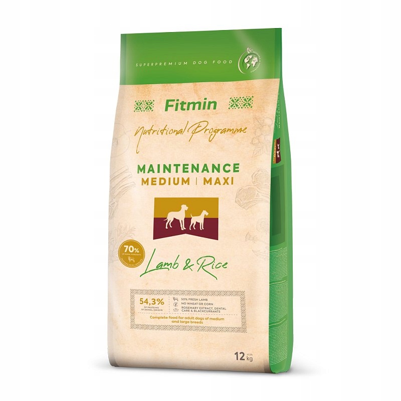 Levně Fitmin dog medium maxi lamb&rice 12 kg