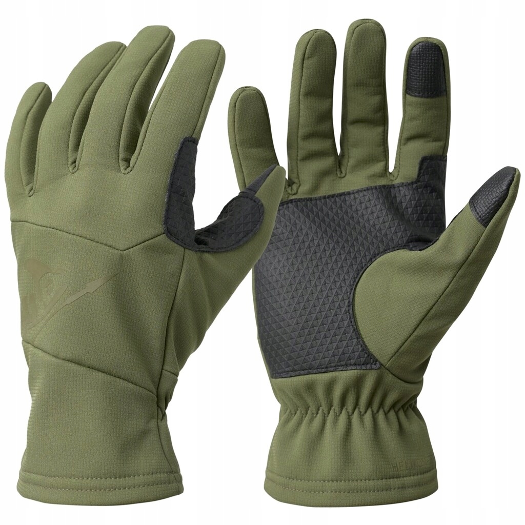 Zimní softshellové rukavice Helikon Lizard Grip Olive Green M