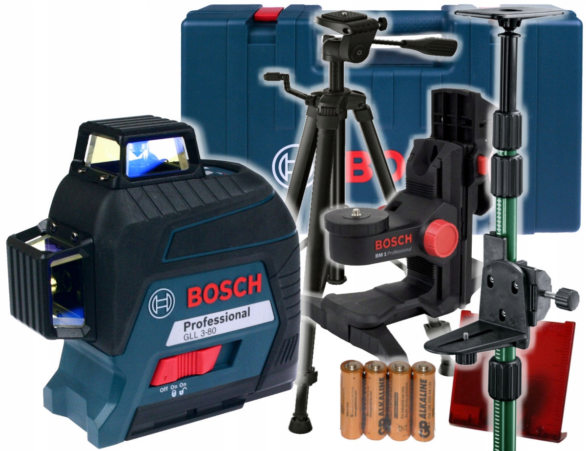 

Laser Gll 3-80 Bosch Walizka Statyw Uchwyt Tyczka