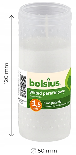 

Wkład Parafinowy Bolsius 36h 1,5d Wkłady 1 szt