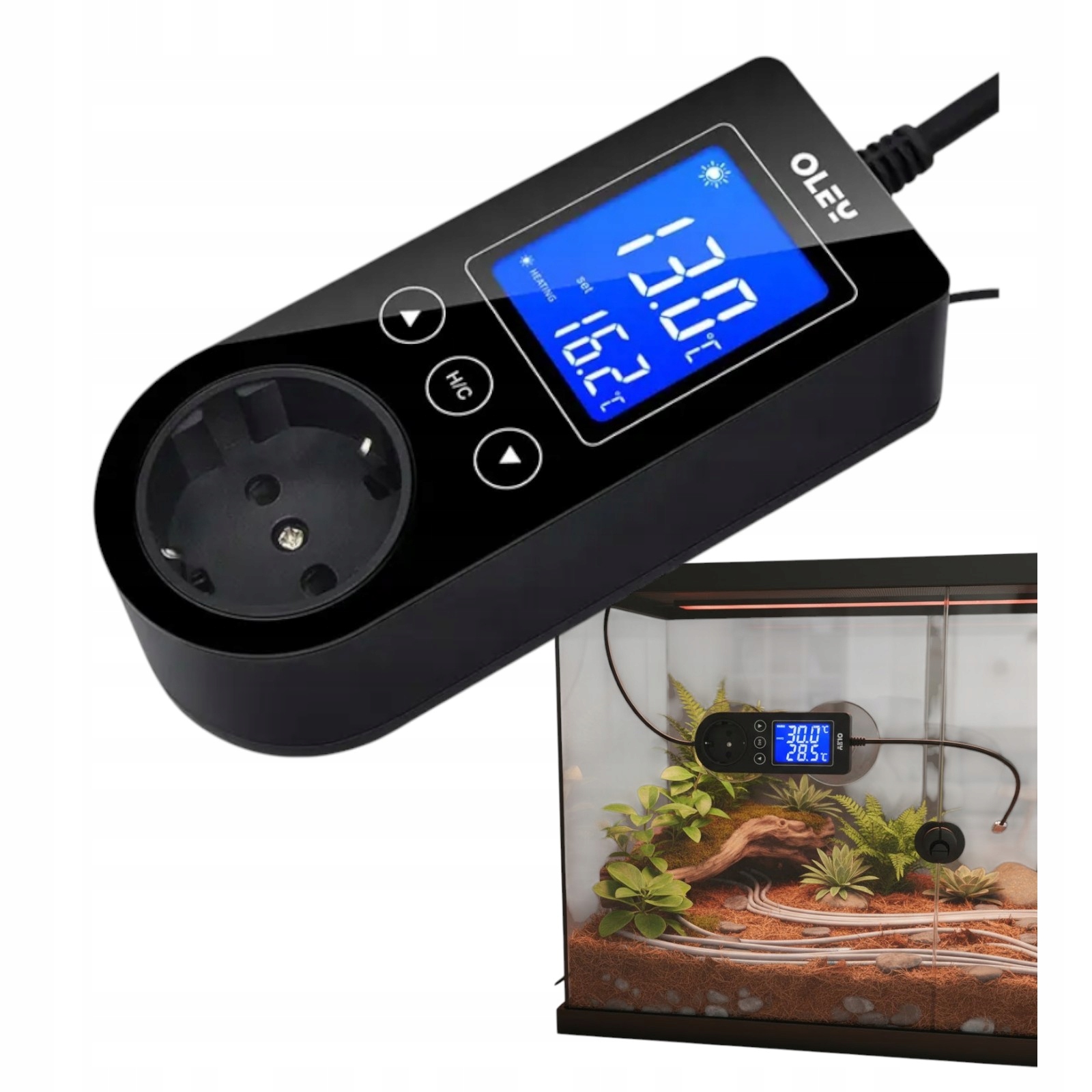 Najdokładniejszy Termostat Do Terrarium inkubatora na Allegro LCD