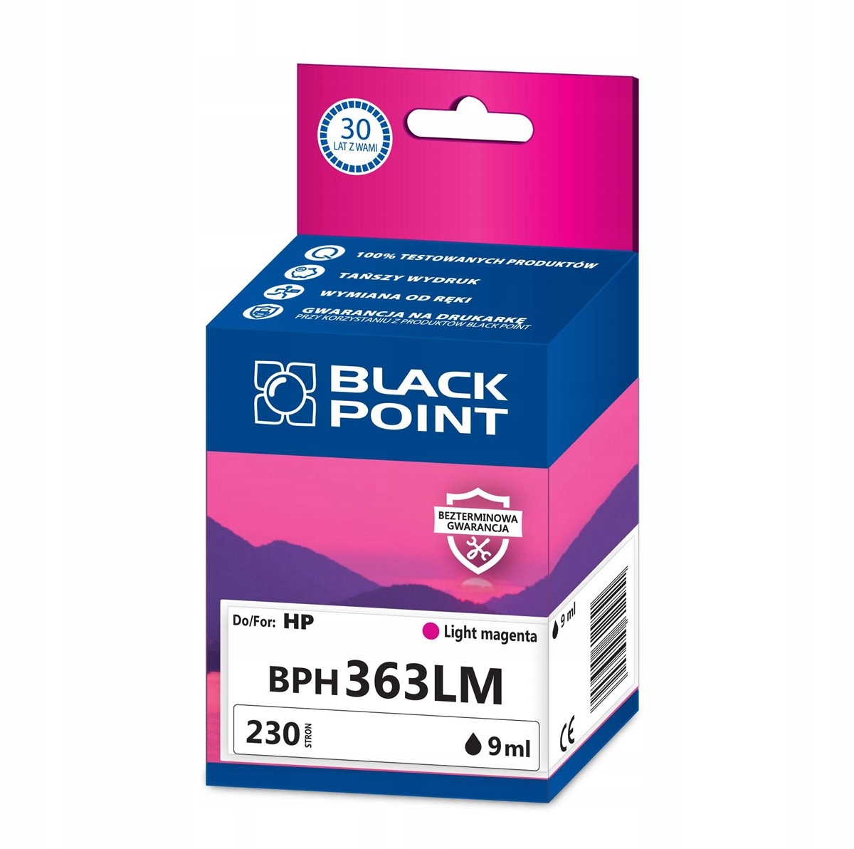 Black Point tusz BPH363LM zastępuje HP C8775EE, light czerwony