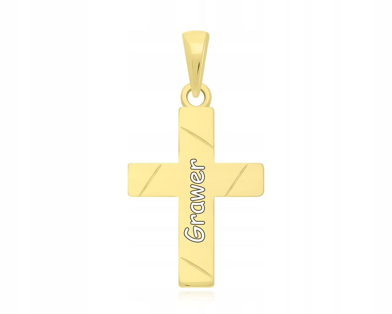 Zlatý pánský křížek hladký Gravírování Křížek na Řetízek Zlato pr. 585