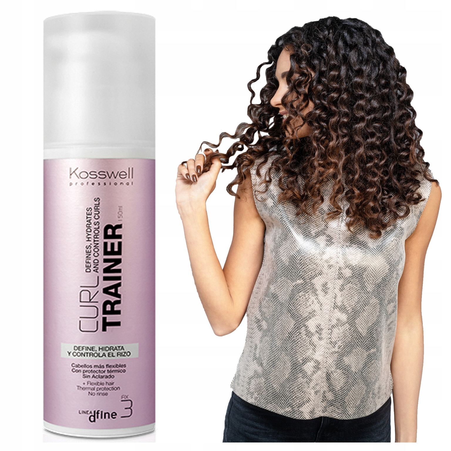 krem do włosów kręconych podkreślający loki do loków KOSSWELL CURL Trainer