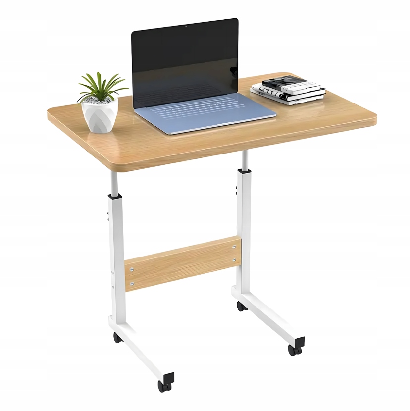 Stolik Biurko pod Laptopa Łóżko na Kółkach Regulowana Wysokość Mobilny 0650
