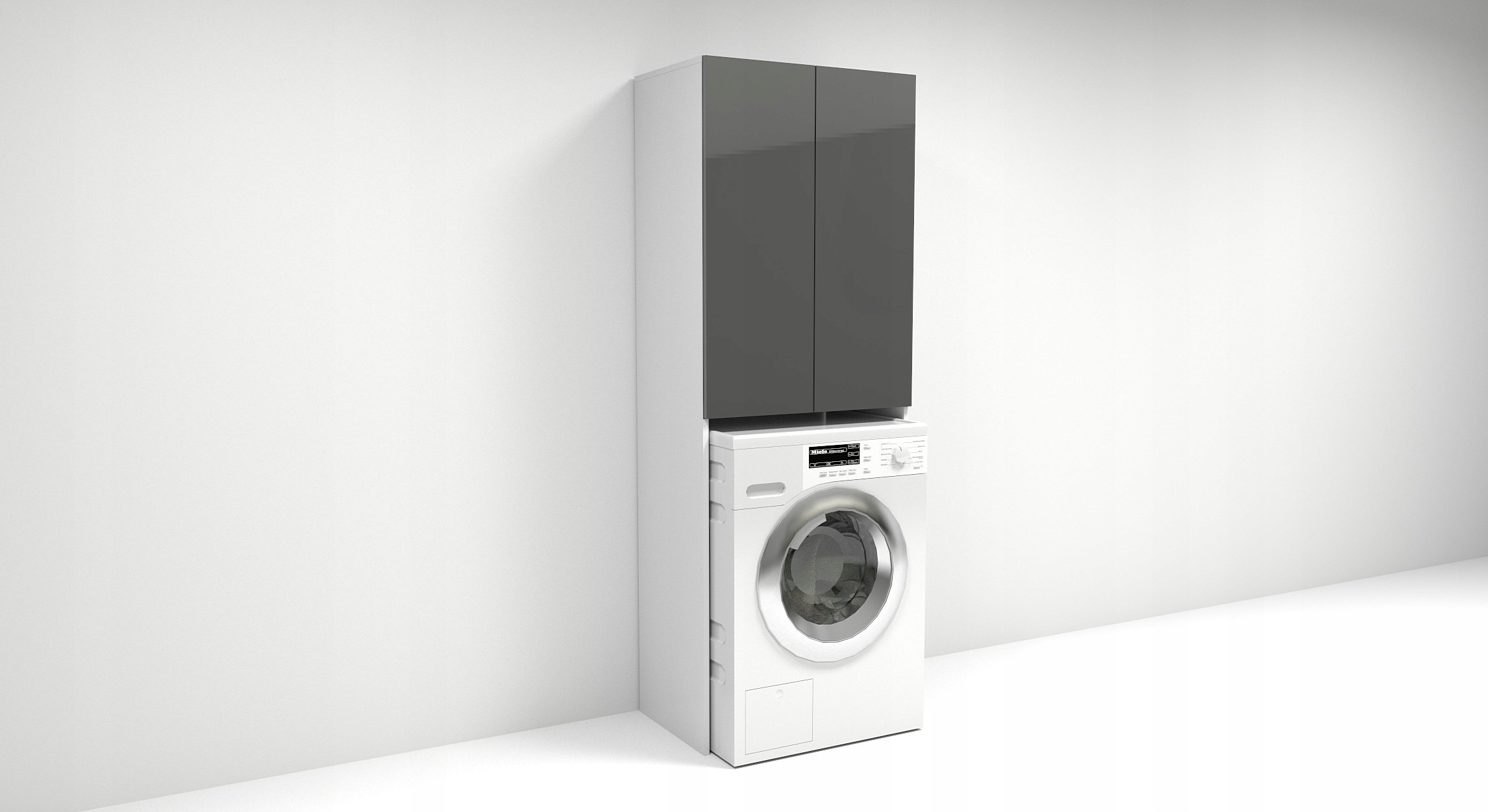 Szafka nad pralkę- w kolorze fioletowym Typ stojące