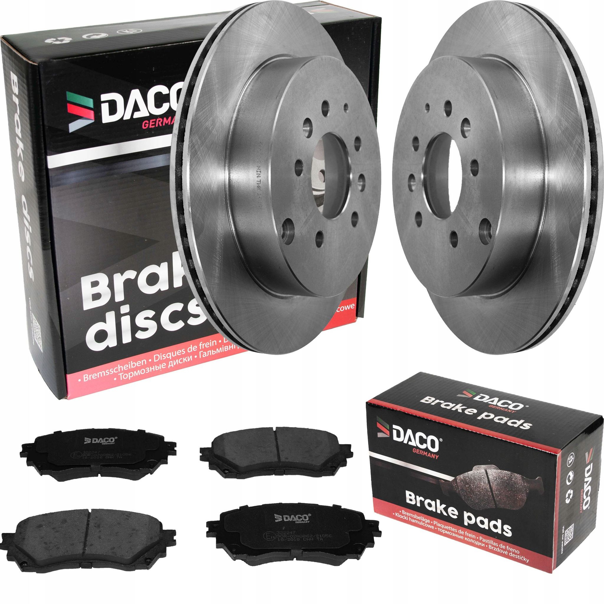 2× тормозной диск DACO зад mazda 2006- 302x18 + тормозные колодки