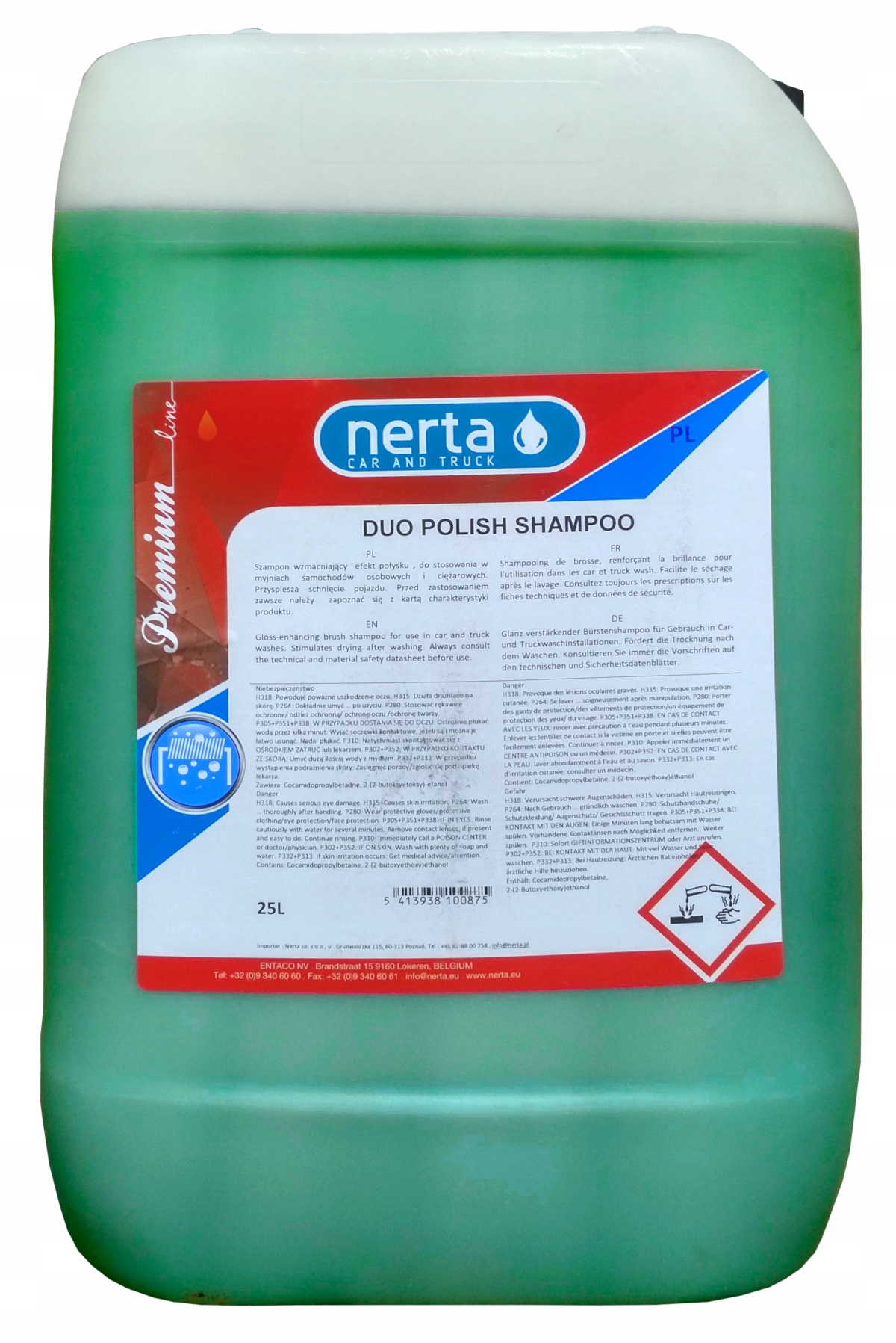 

Nerta Duo Polish Shampoo 25L szampon czyści chroni